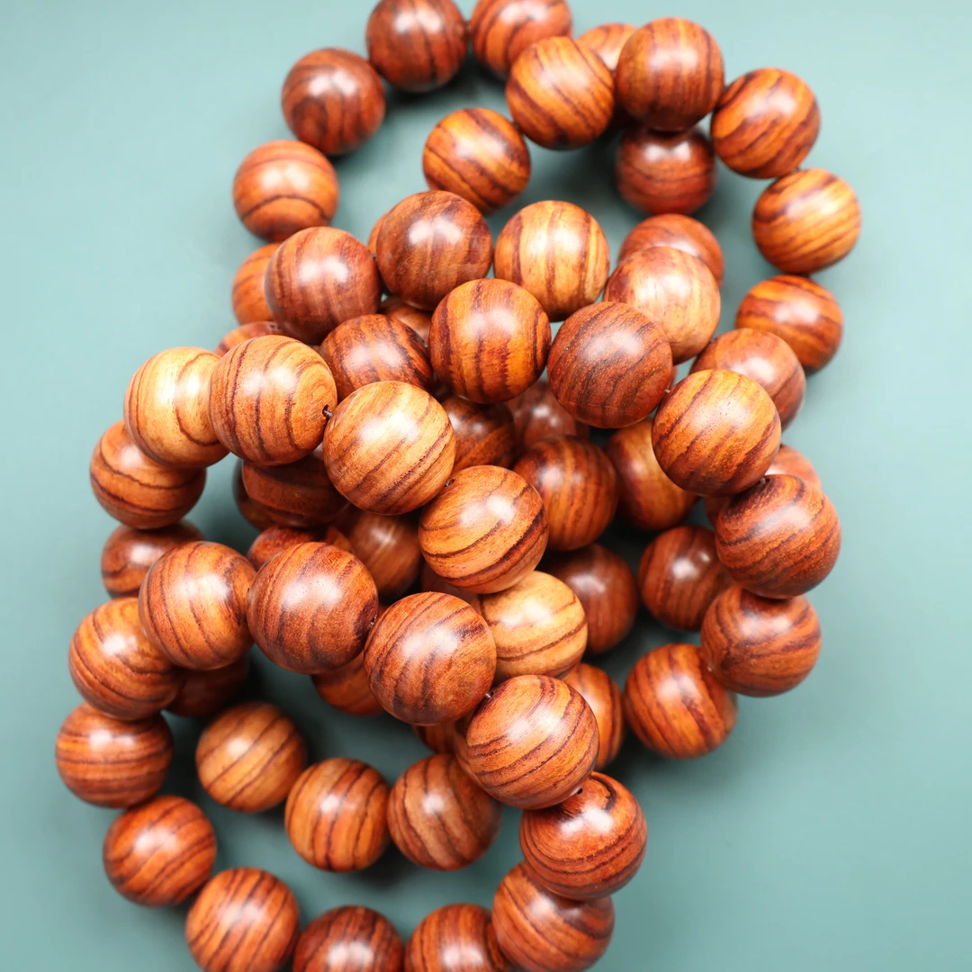 海南黄花梨2.0虎皮山水纹圆珠多样性发一