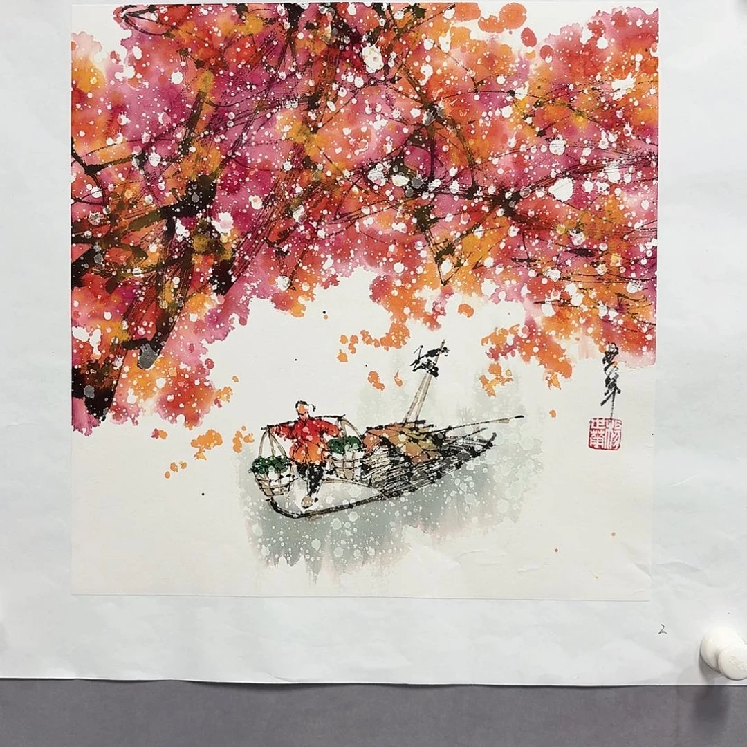国画亲笔手绘放心去藏