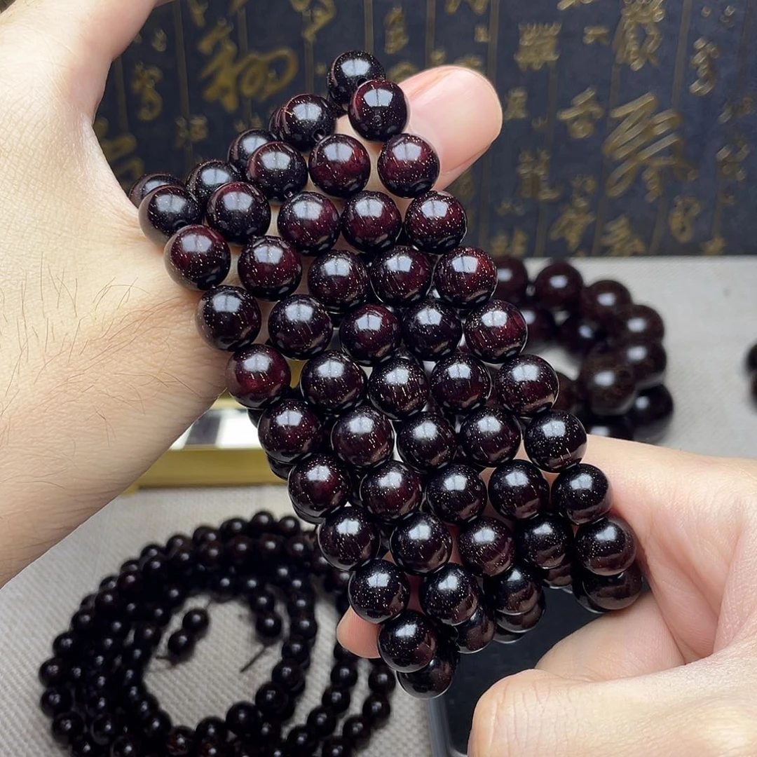 檀香紫檀（小叶紫檀）1.0 108颗 高油密多金星