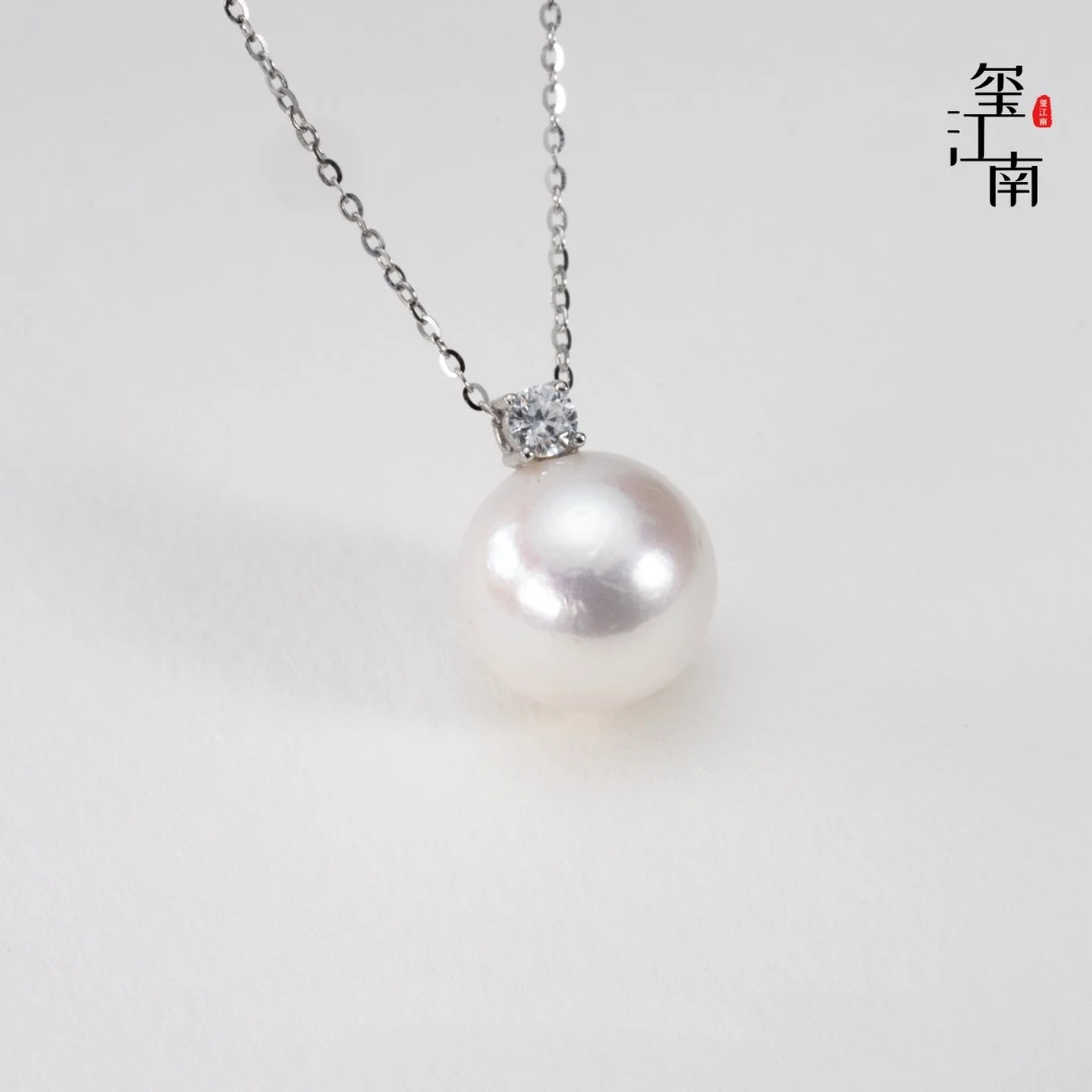 龙珠戴妃｜淡水珍珠吊坠正圆微瑕大点位爱迪生项链12～13mm FD030