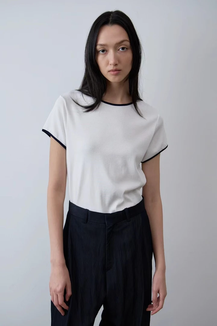 韩国东大门夏款撞色T恤