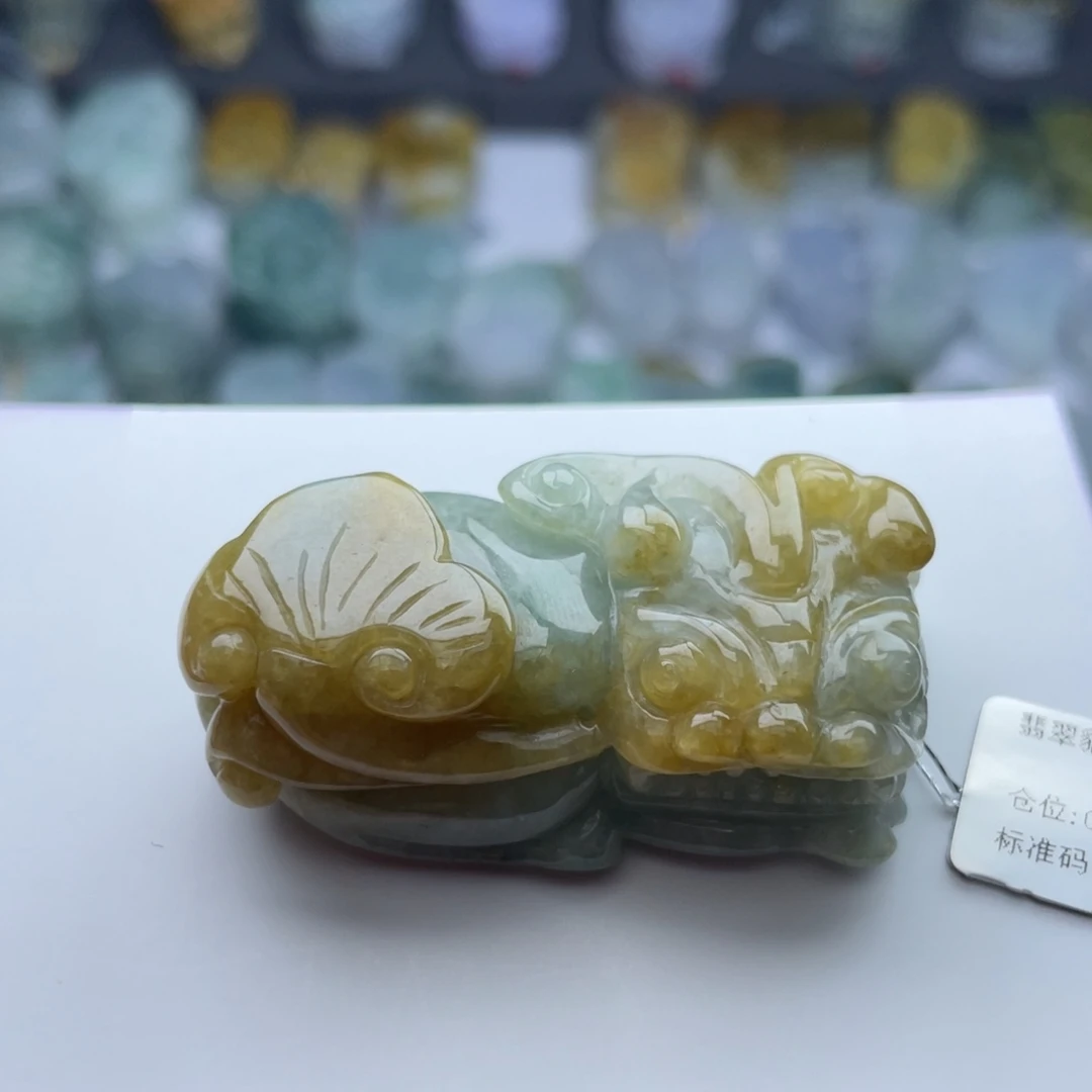 翡翠颈饰未镶嵌貔貅