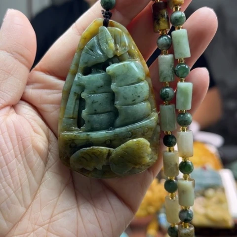 岫玉挂件未镶嵌挂件