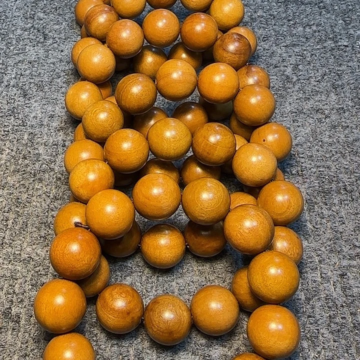 桃木全陈化老料把件串发一条