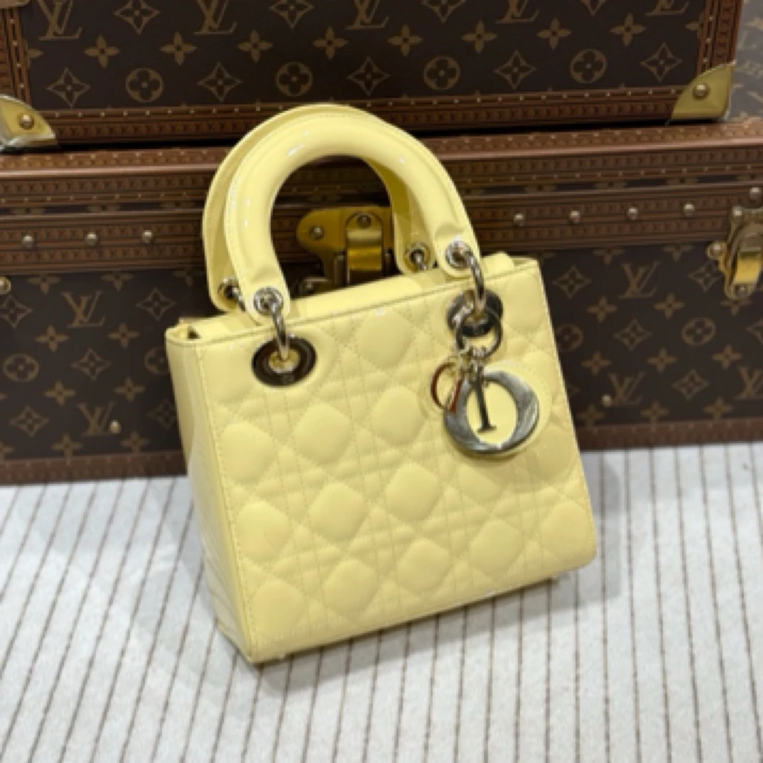 99新 DIOR/迪奥 贝贝/迪奥四格戴妃 小鸡黄