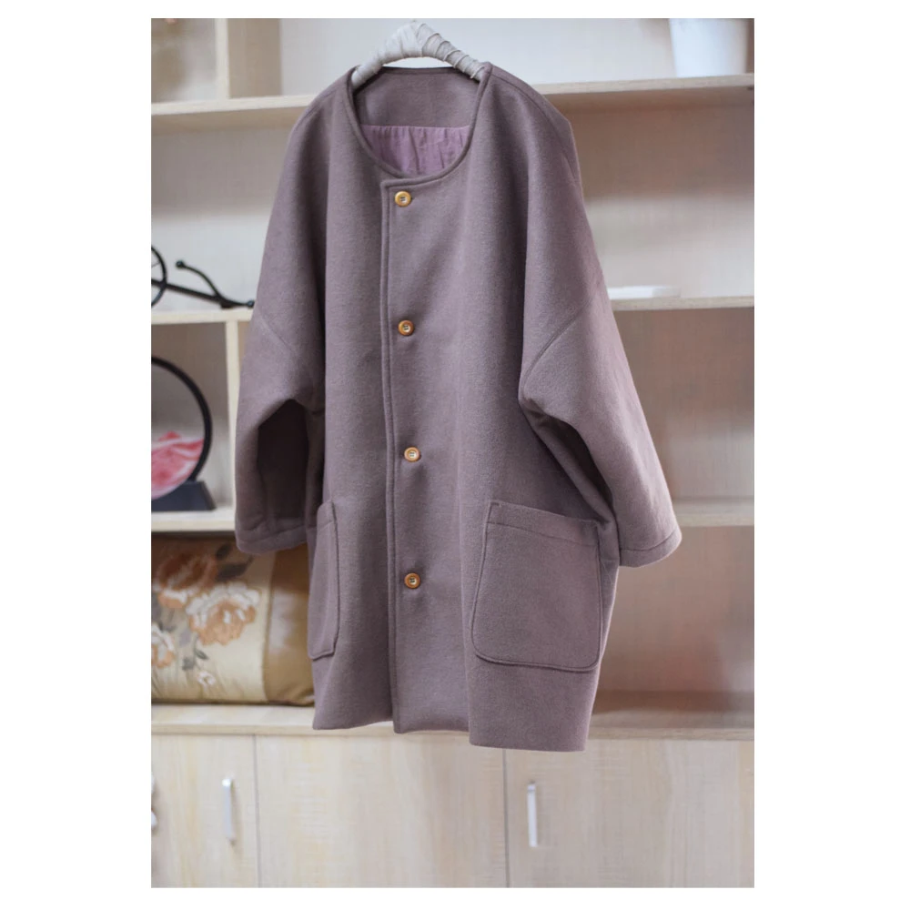 LANDO 秋冬高支高密高端羊毛极简风大衣 衣长85 胸围150 肩袖长68