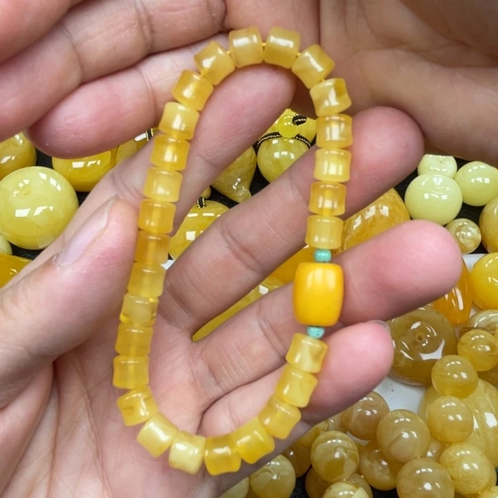 裸石蜜蜡未镶嵌蜜蜡手串