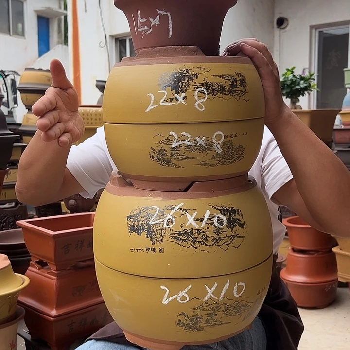 紫砂花盆紫砂花盆