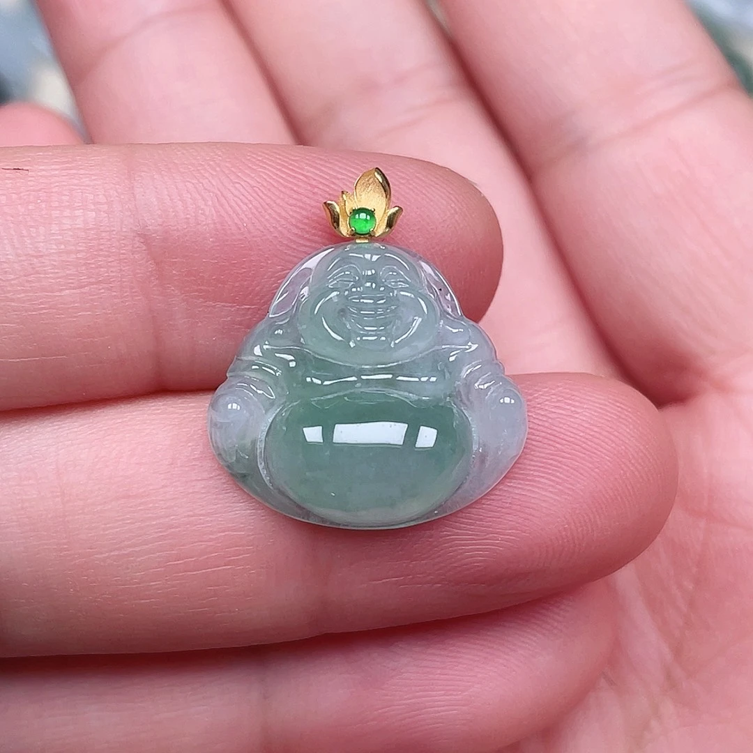 翡翠未镶嵌颈饰佛公