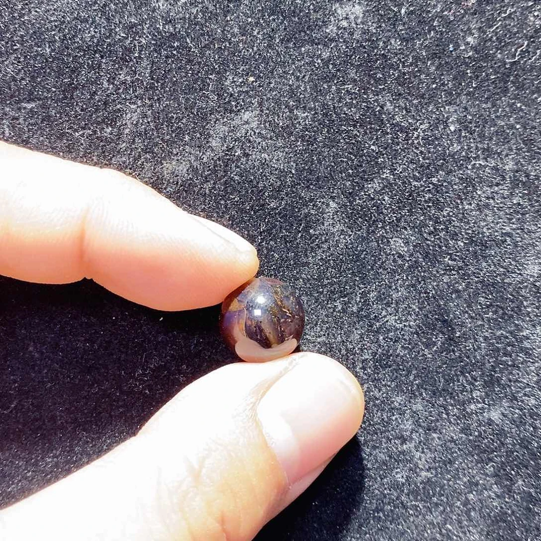 小***手琥珀未镶嵌珠宝奇石12.4单珠满藻