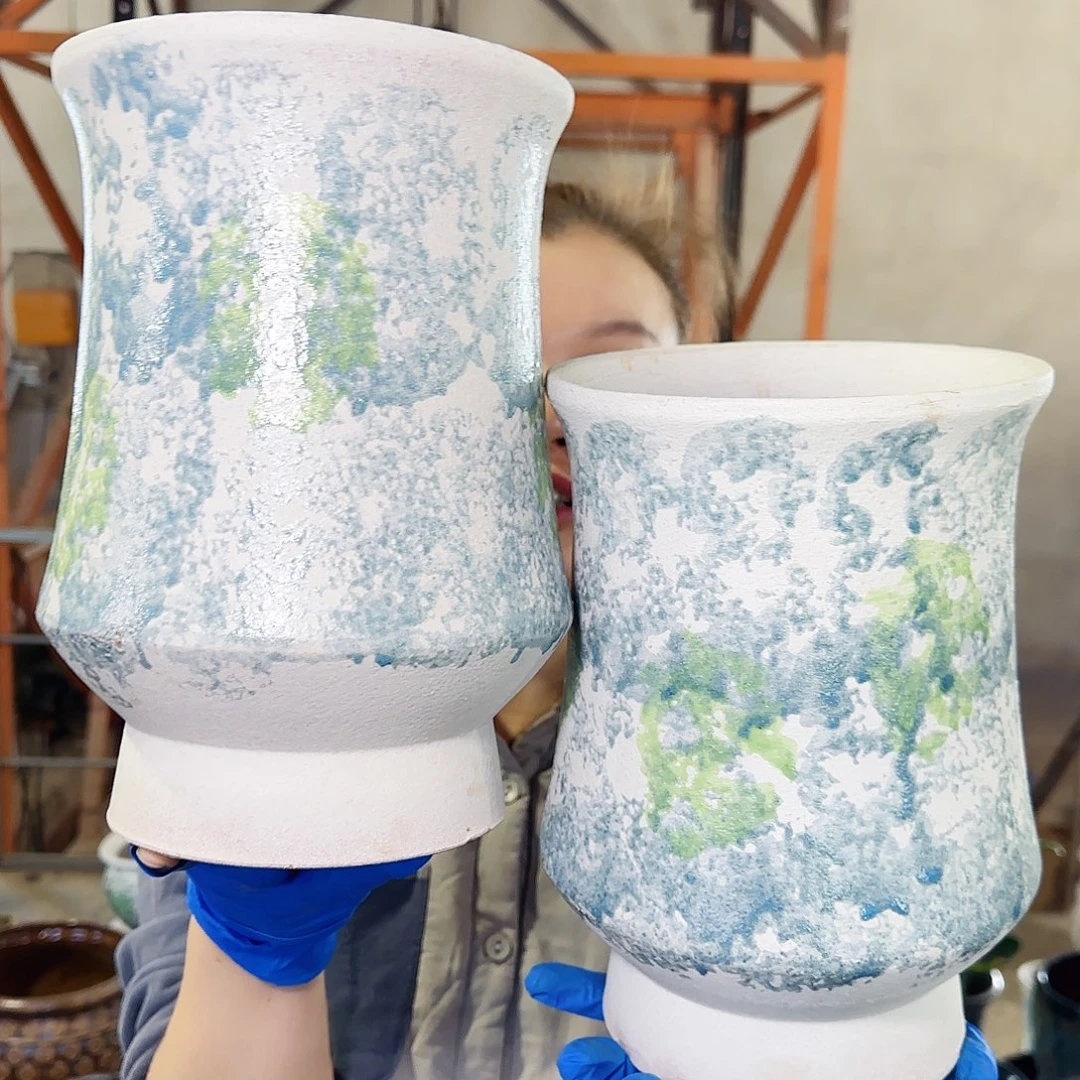 紫砂花盆高24口16