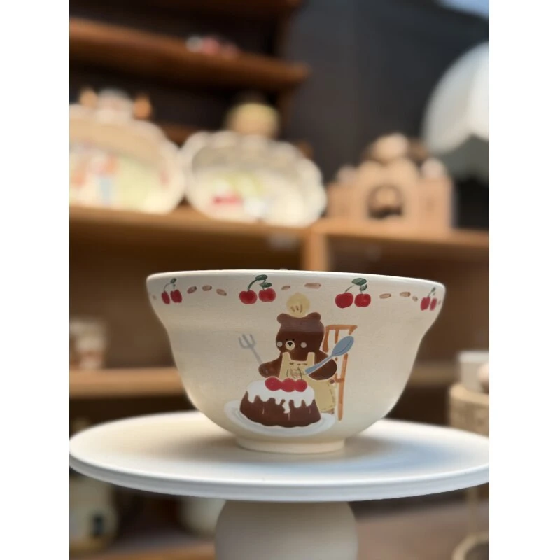 a59蛋糕小熊高颜值陶瓷碗
