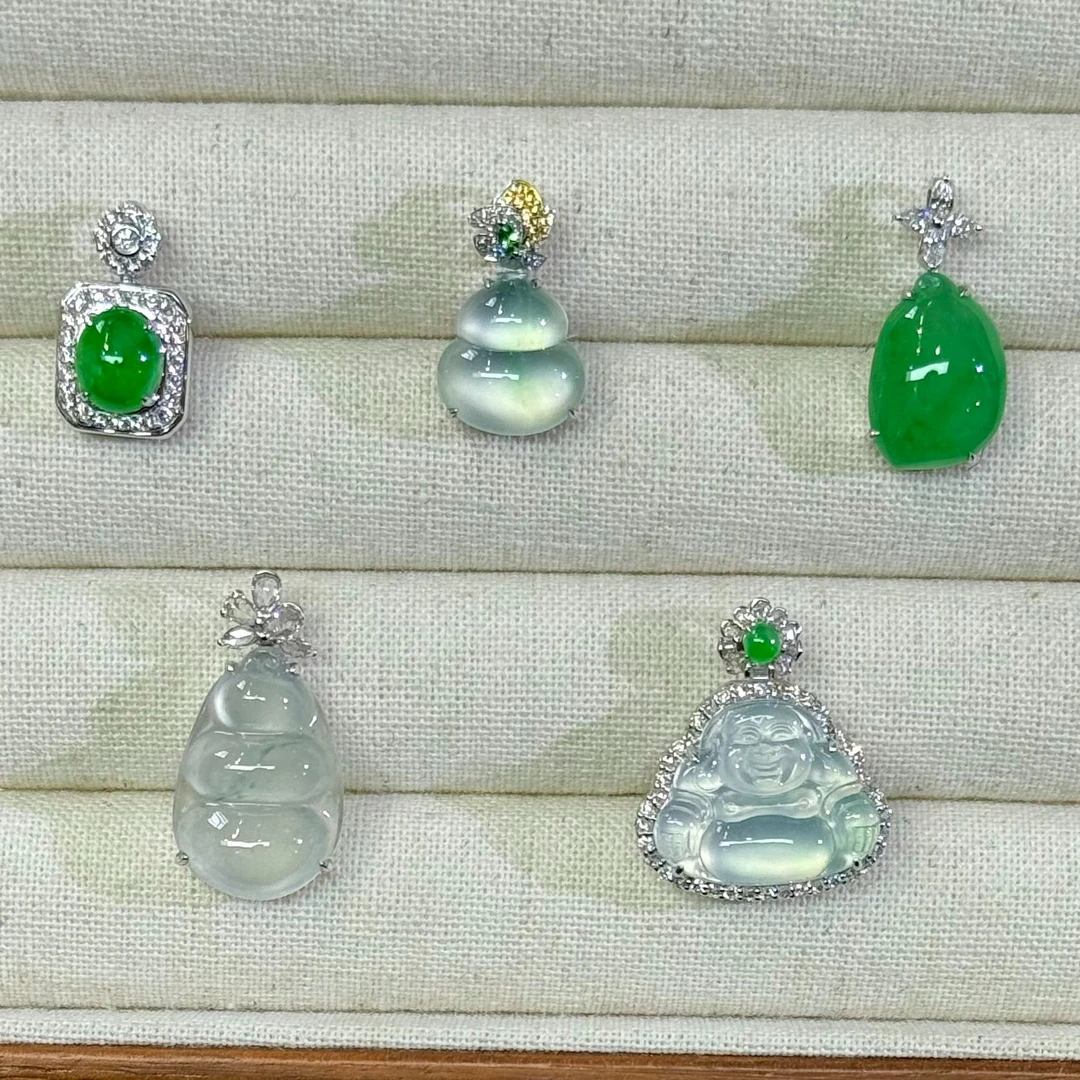 翡翠吊坠1件-18K金-多样性发货只发一件-AB03-BK|CXQ21