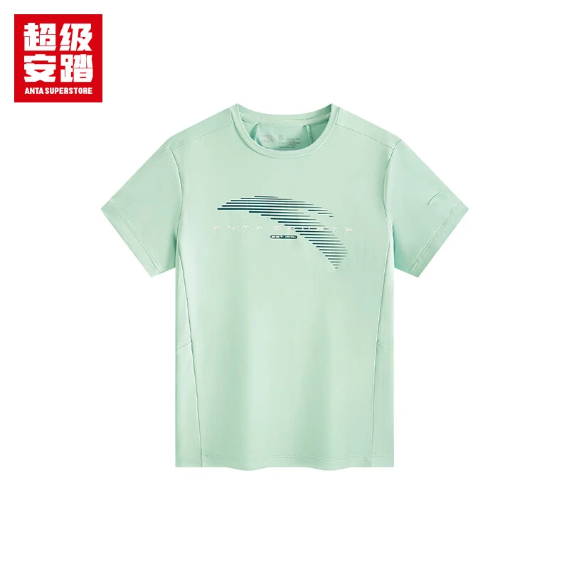 反季福利超级安踏儿童疾飞速干短袖T恤男童夏季透气跑步套头衫