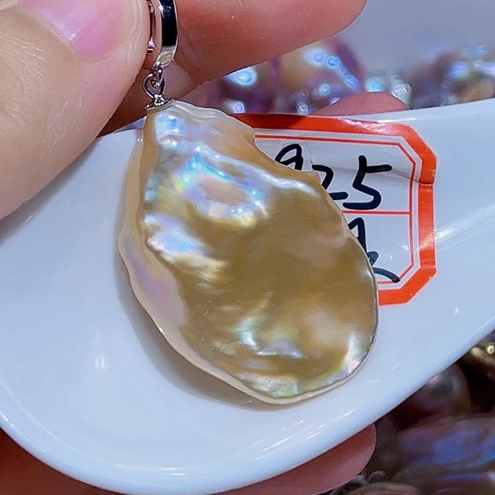 淡水珍珠银S925镶嵌颈饰