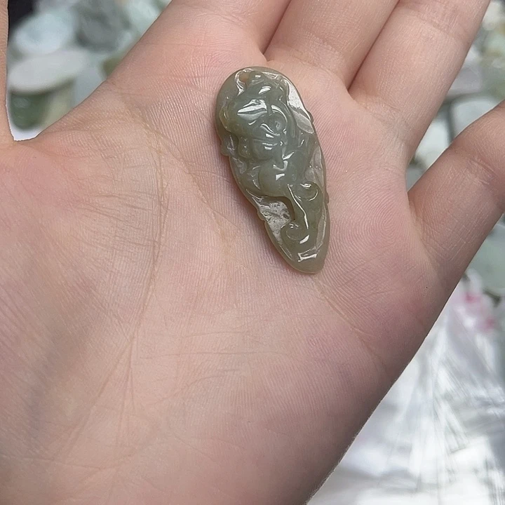 翡翠未镶嵌吊坠(不含链)翡翠吊坠14