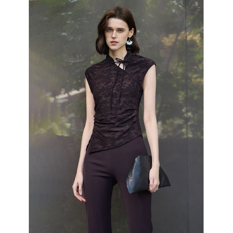 MixSelection | 云梦泽 新中式新款百搭t恤高级感上衣MSAIY0028