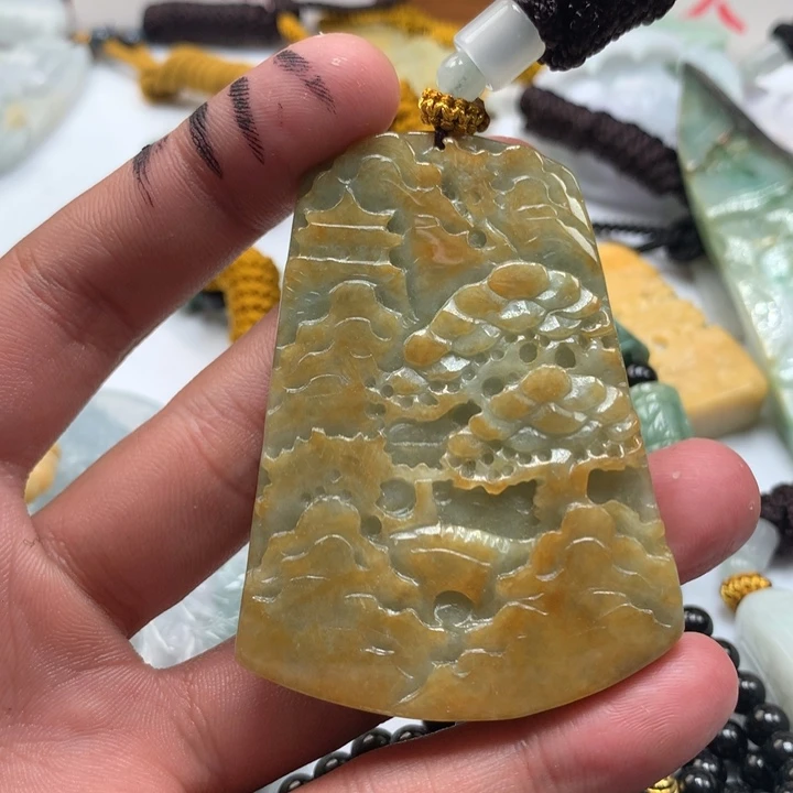 颈饰未镶嵌翡翠保真天然a货翡翠
