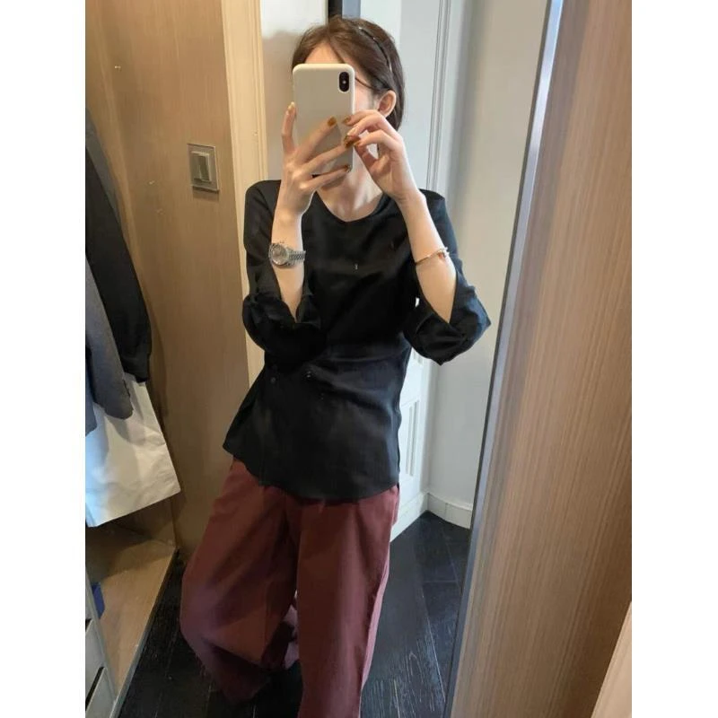 6701优雅修身小衫