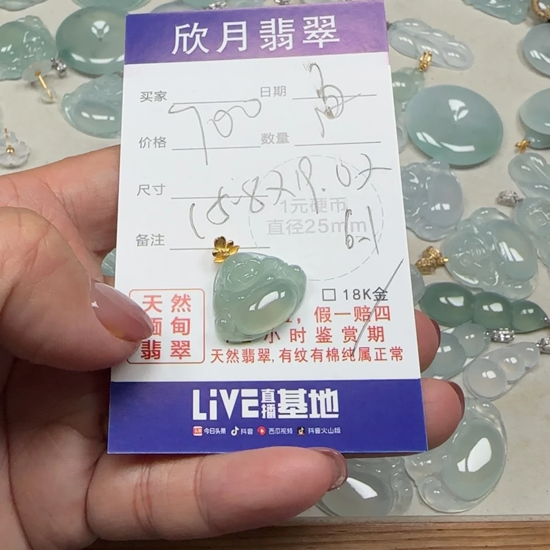 翡翠未镶嵌颈饰天然