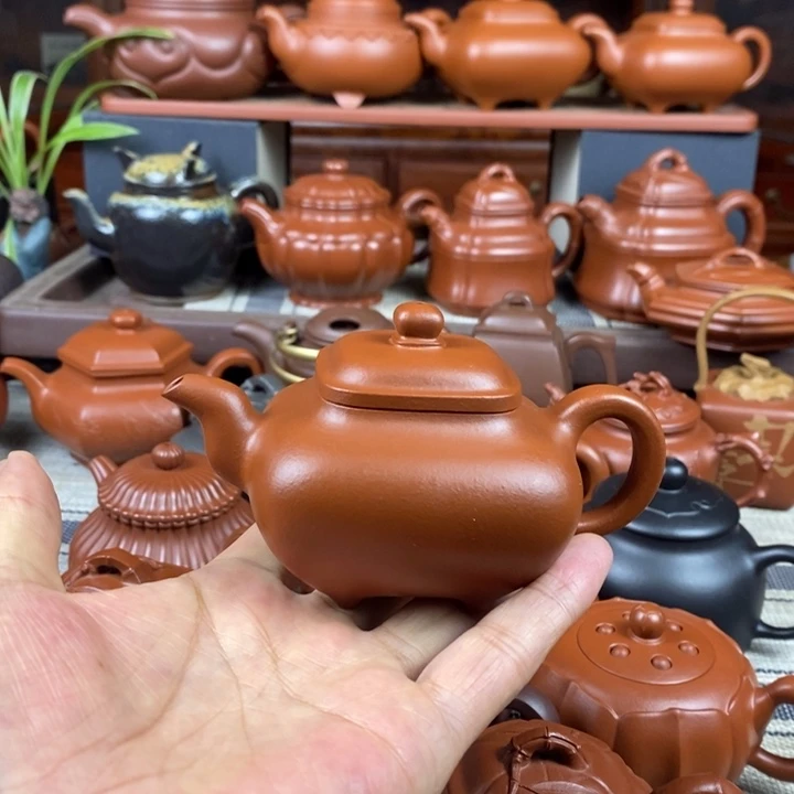 紫砂茶壶四方传炉160-220cc原矿赵庄朱泥双十二特价