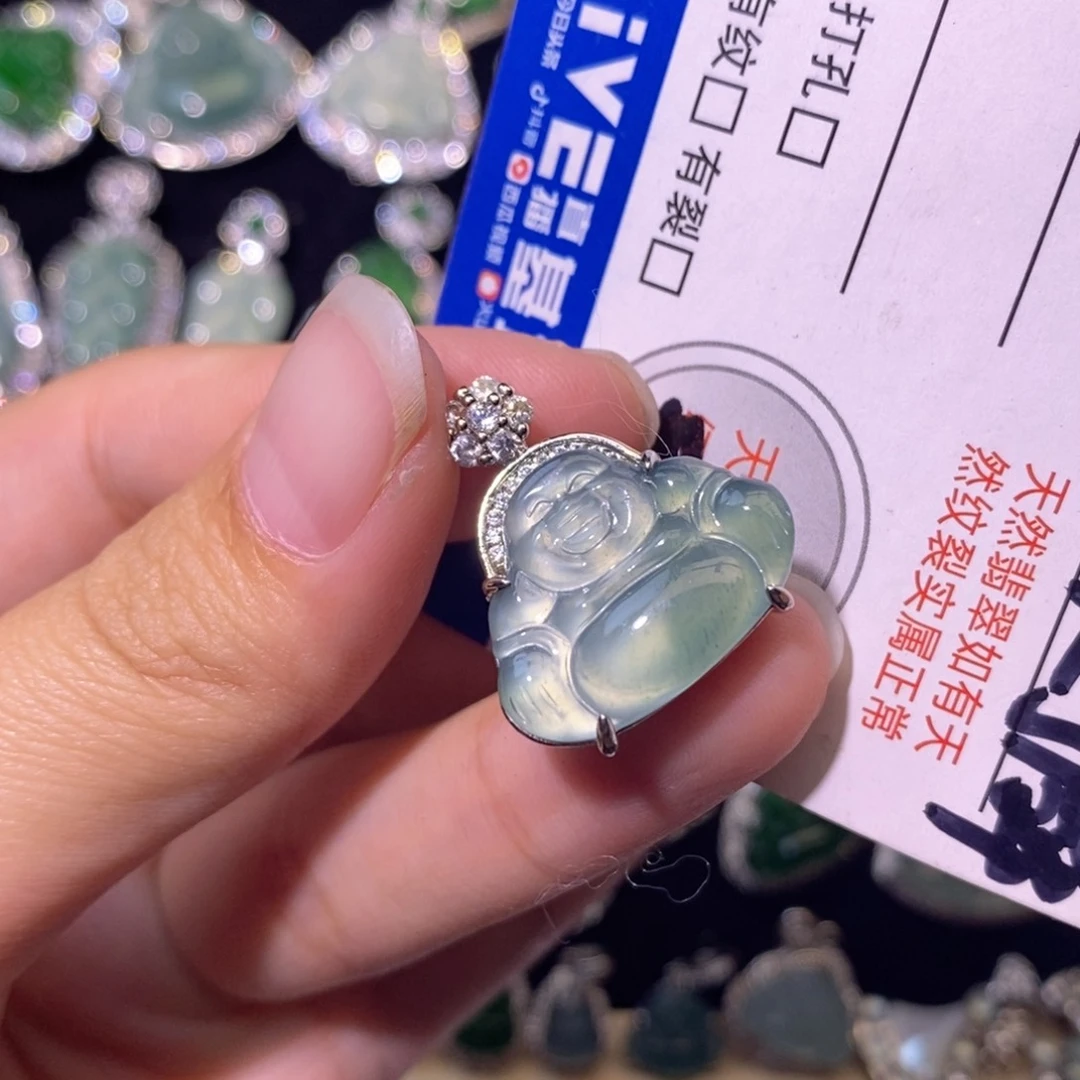 翡翠未镶嵌颈饰天然