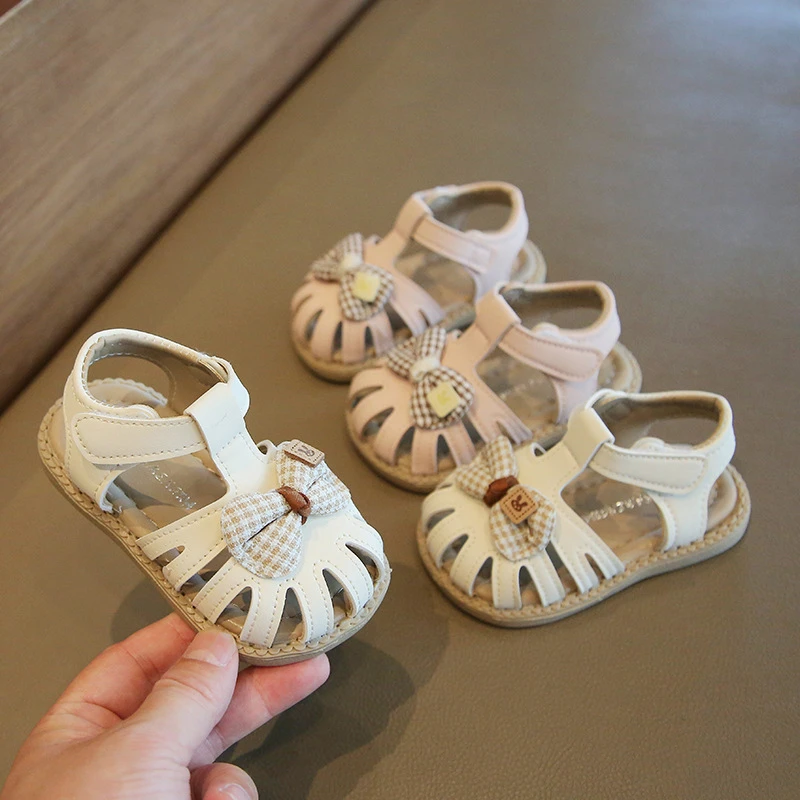 女宝宝凉鞋春夏新款小童软底包头公主鞋女宝宝凉鞋0-1-2岁学步鞋