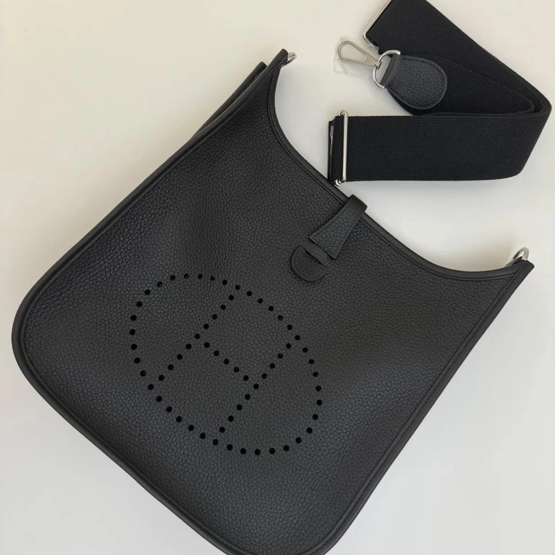 Hermes/爱马仕 单肩包 黑银29C刻伊芙琳单肩包 mx7776/2505