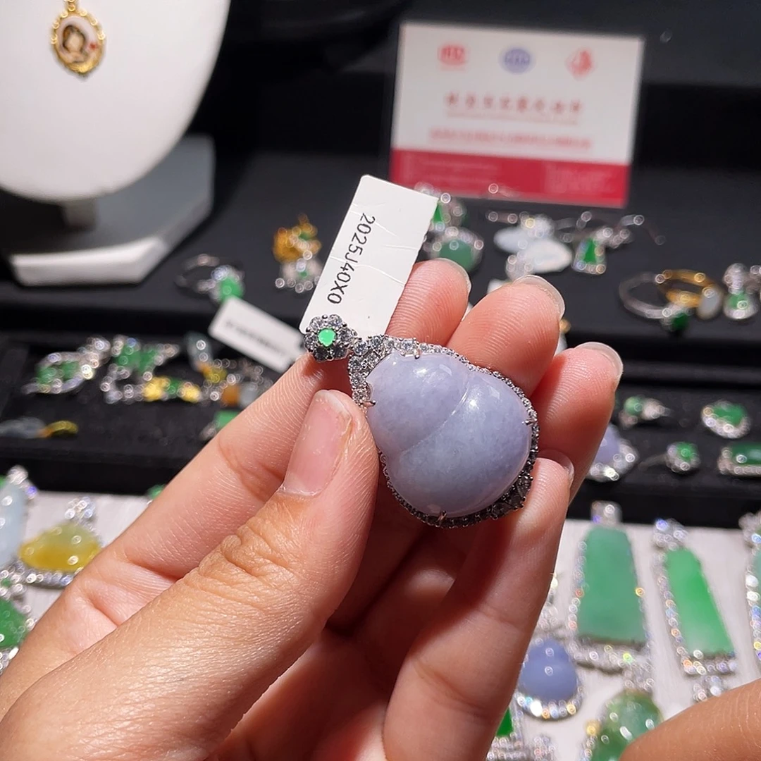 翡翠银S925镶嵌颈饰