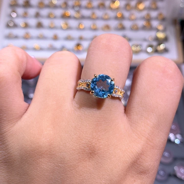 【闪购商品】银S925镶嵌戒指水晶戒指