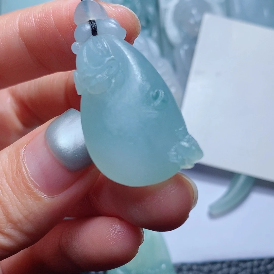 定制翡翠未镶嵌毛货付款后确认抛光