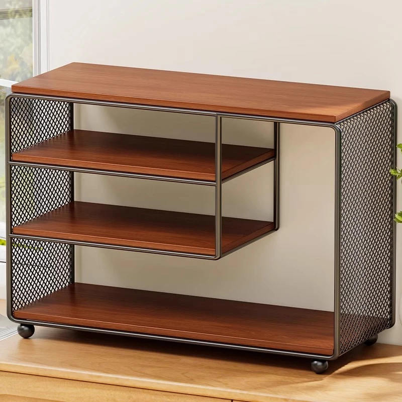 桌面置物架办公室桌上多层文件收纳书架家用客厅杂志装饰储物展柜