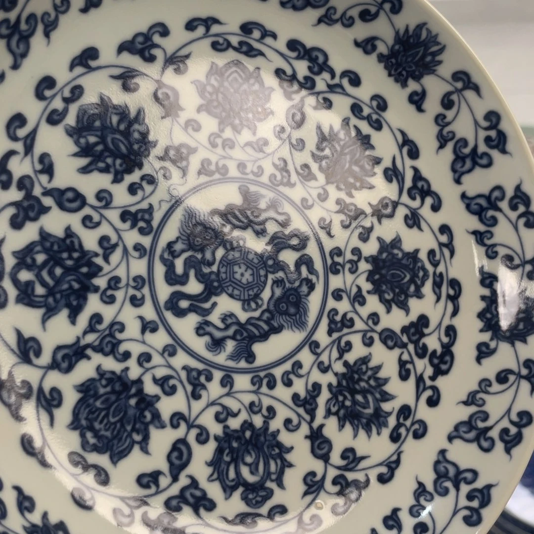 瓷片景德镇青花缠枝莲大壶承