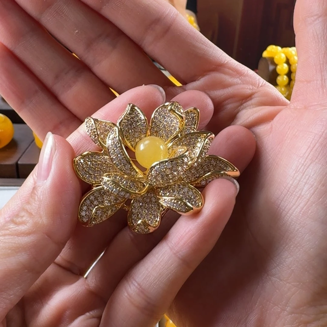 未镶嵌毛衣链蜜蜡大*鱼