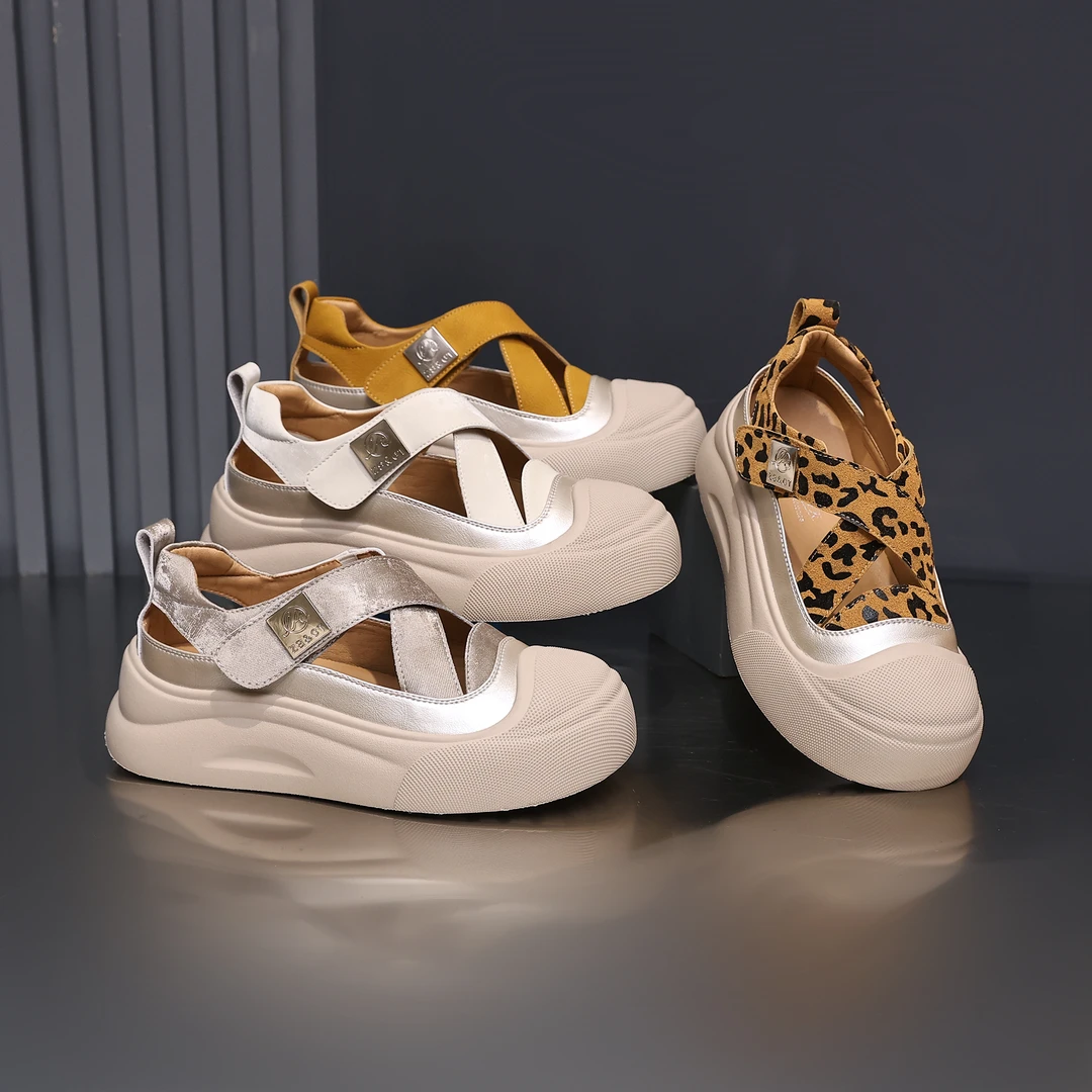 包头半拖鞋女夏季外穿时尚百搭懒人凉鞋2025新款厚底软底