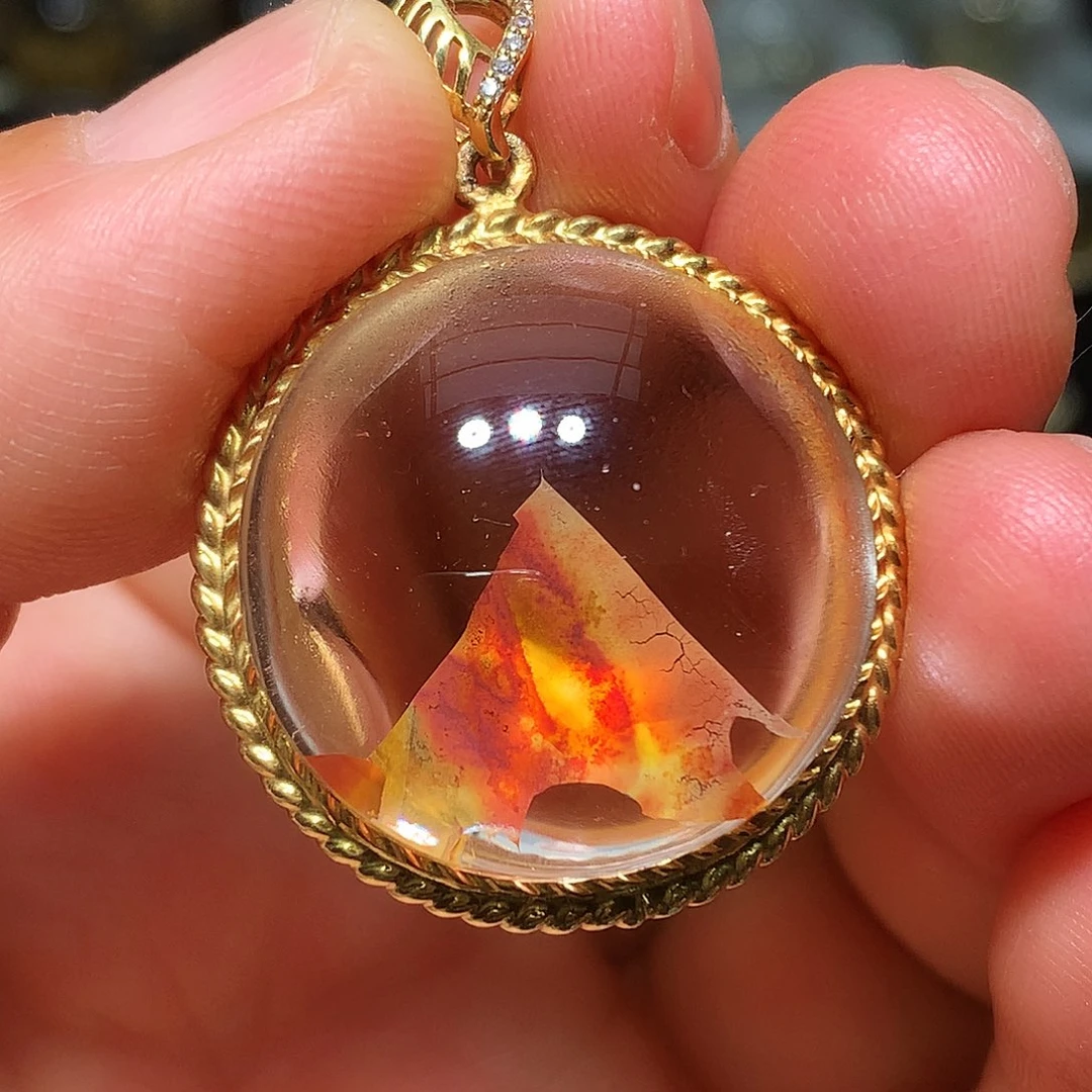 银S925镀金镶嵌珠宝半成品水晶定制款