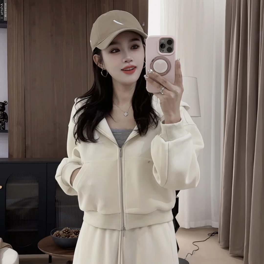 伟丽店3080款【卫衣套装】春季连帽卫衣阔腿裤套装显瘦运动时尚