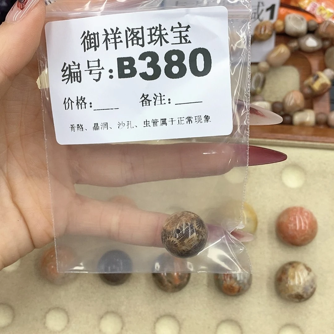 硅化珊瑚（珊瑚玉）颈饰未镶嵌鹏**里