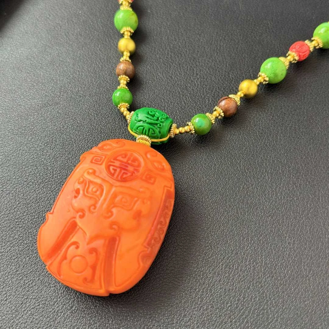 【福气来珠宝】A027 -DIY配件-精美设计款无事牌吊坠-多样性发其一