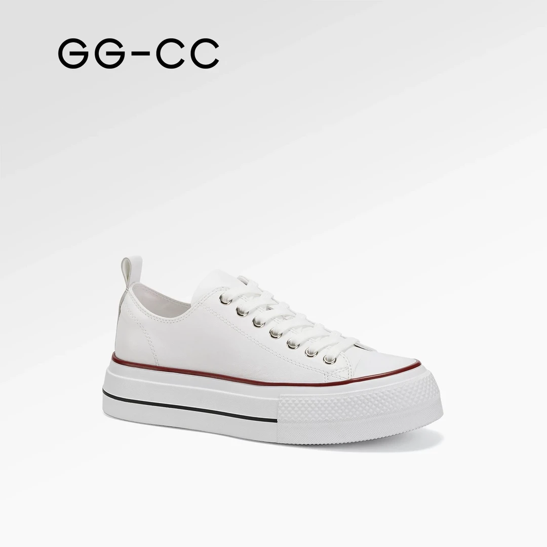 【出逃计划】GGCC2025年春季新款简约百搭小白鞋轻薄真皮休闲鞋