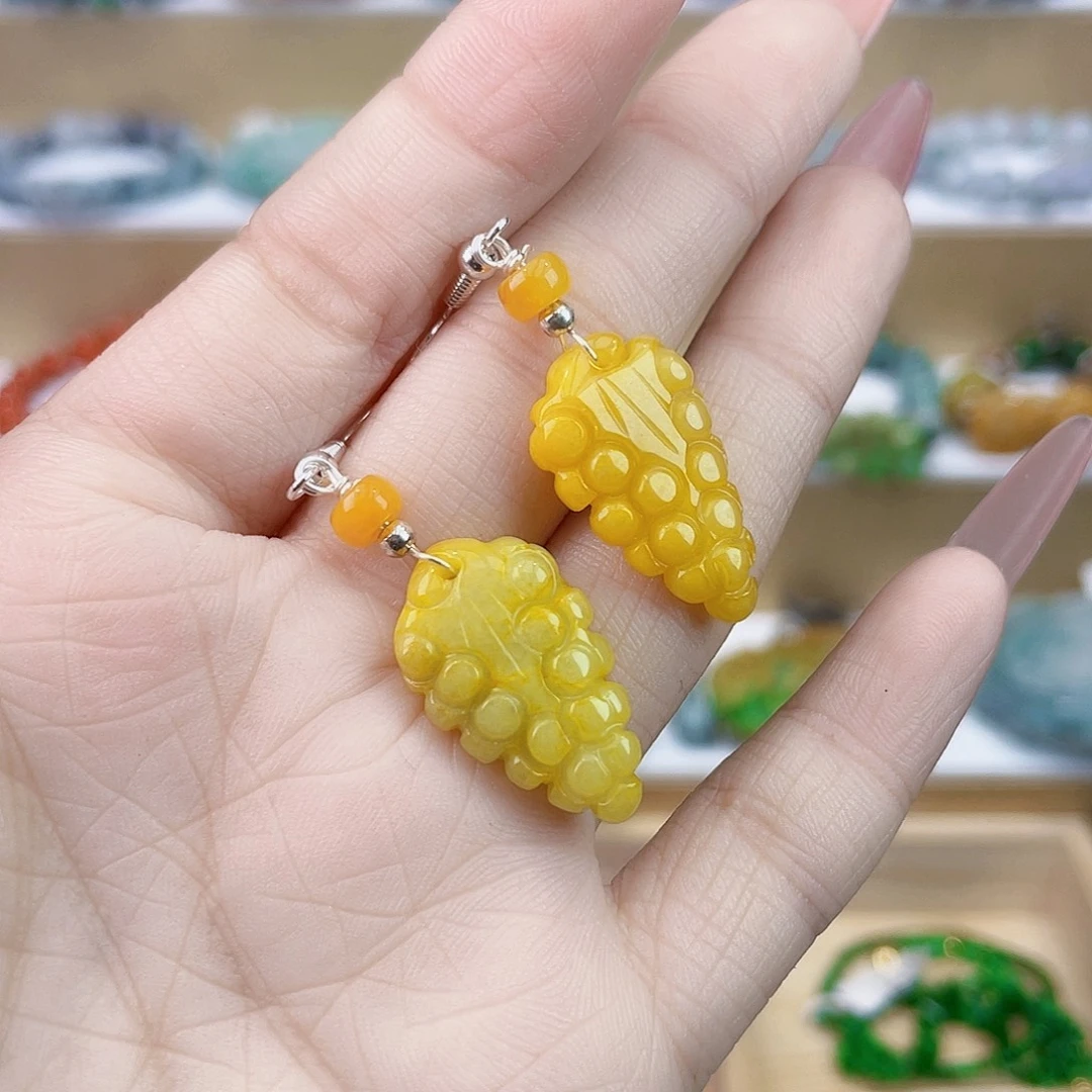 翡翠未镶嵌手链耳坠