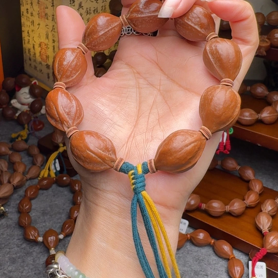 手串橄榄核19/27老核原皮 梅林铁核