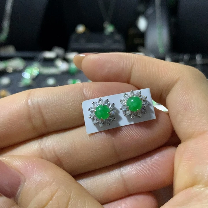 翡翠银S925镶嵌戒指