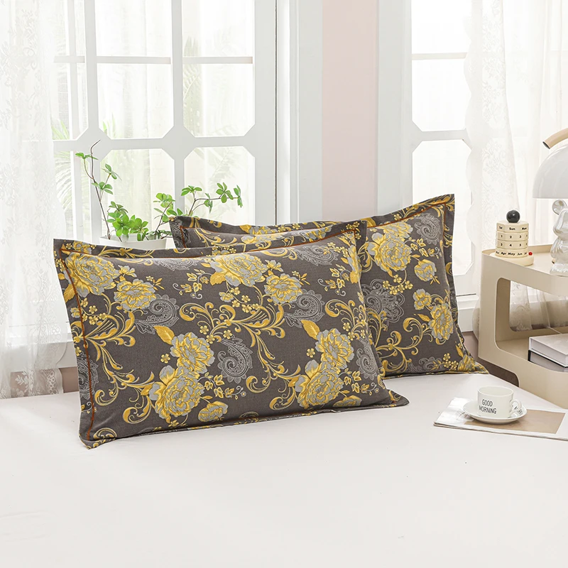 2025新款双层纱枕套一对2只48X74尺寸夏季家用宿舍学生枕套皮