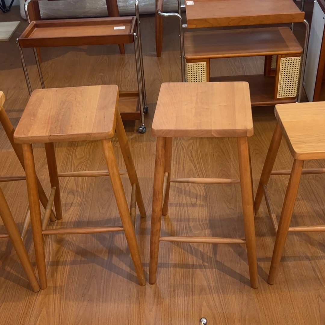 实木樱桃木6070吧凳