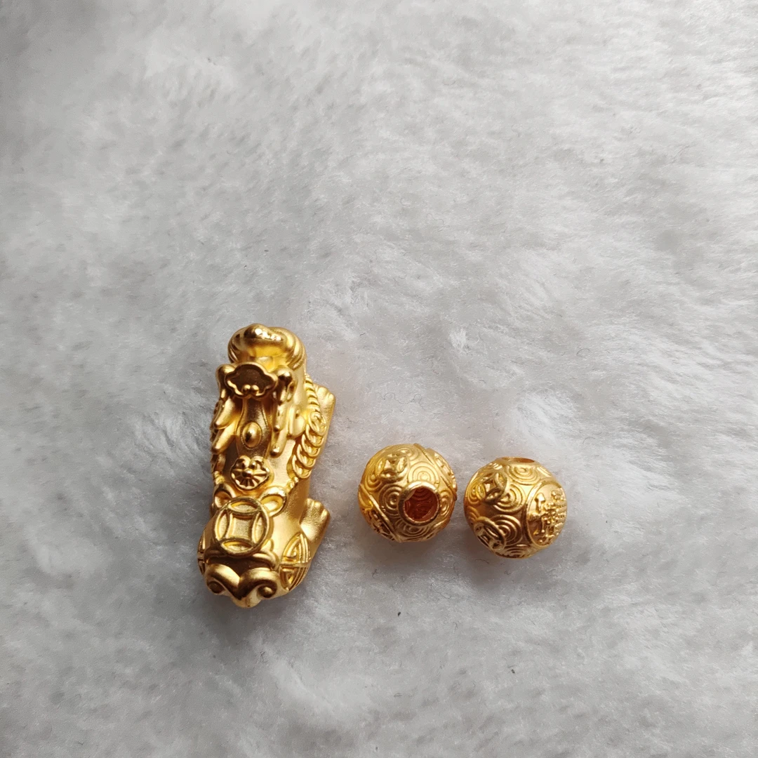 金元宝足金999貔貅珠子首饰