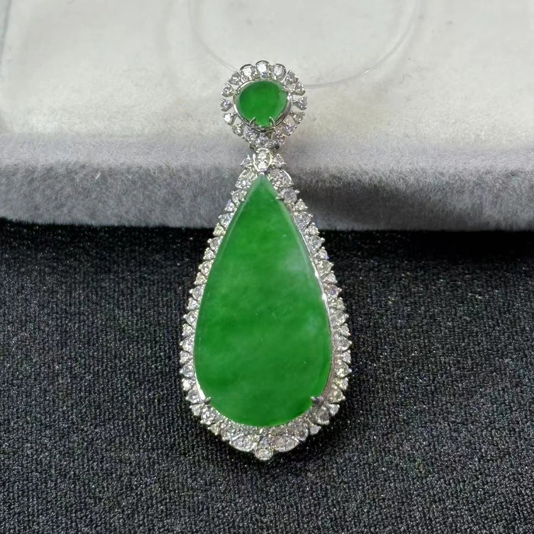 【睿泽鉴宝】18K翡翠吊坠  FZB0118-673