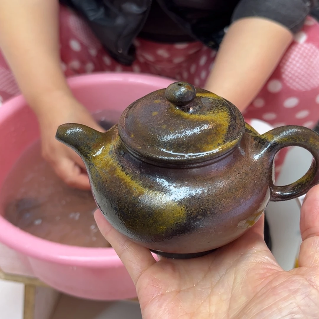 紫砂茶壶底槽清柴烧240cc