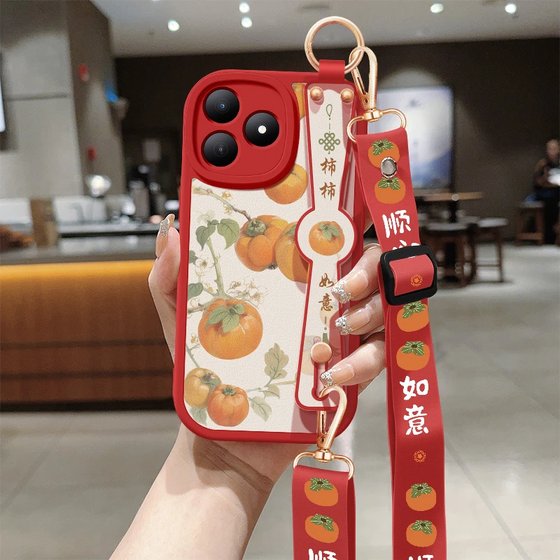 适用华为hi畅享80手机壳hi畅享80s斜挎挂绳全包防摔保护套硅胶软