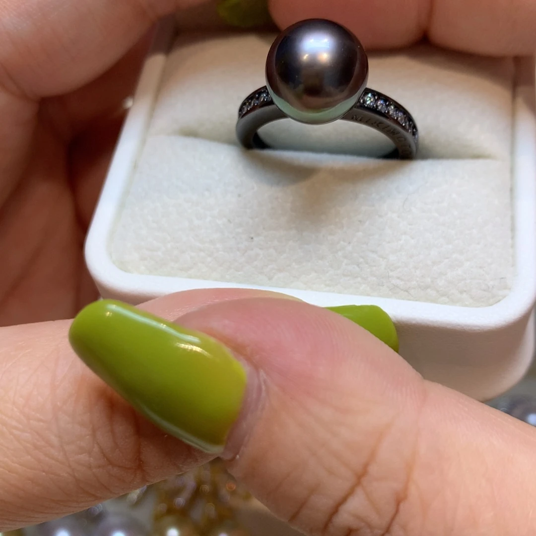 海水珍珠戒指银S925镶嵌